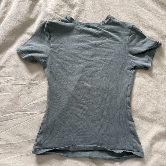 Organic Basics Flex Tees Set (Black and Seaweed) - Picture 6 of 9